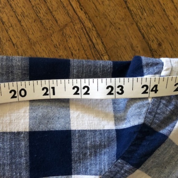 Men's Vintage St John's Bay Blue & Cream Checked Shirt XXL - Picture 12 of 13